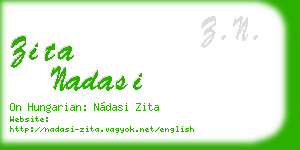 zita nadasi business card