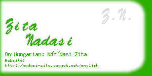 zita nadasi business card